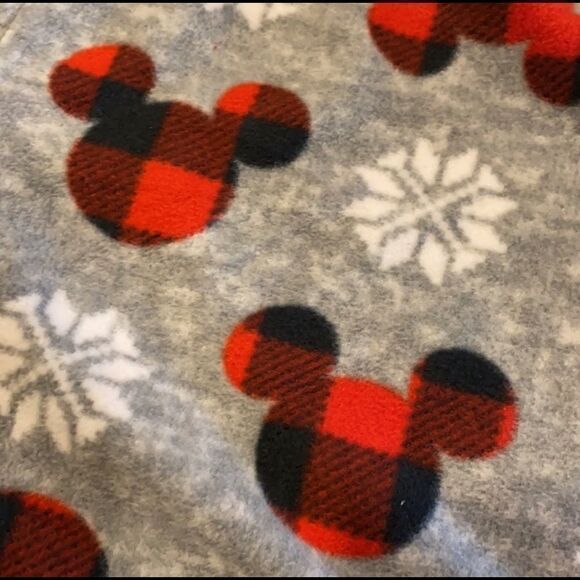Mickey head plaid snowflake pattern lounge pants. - Picture 5 of 7